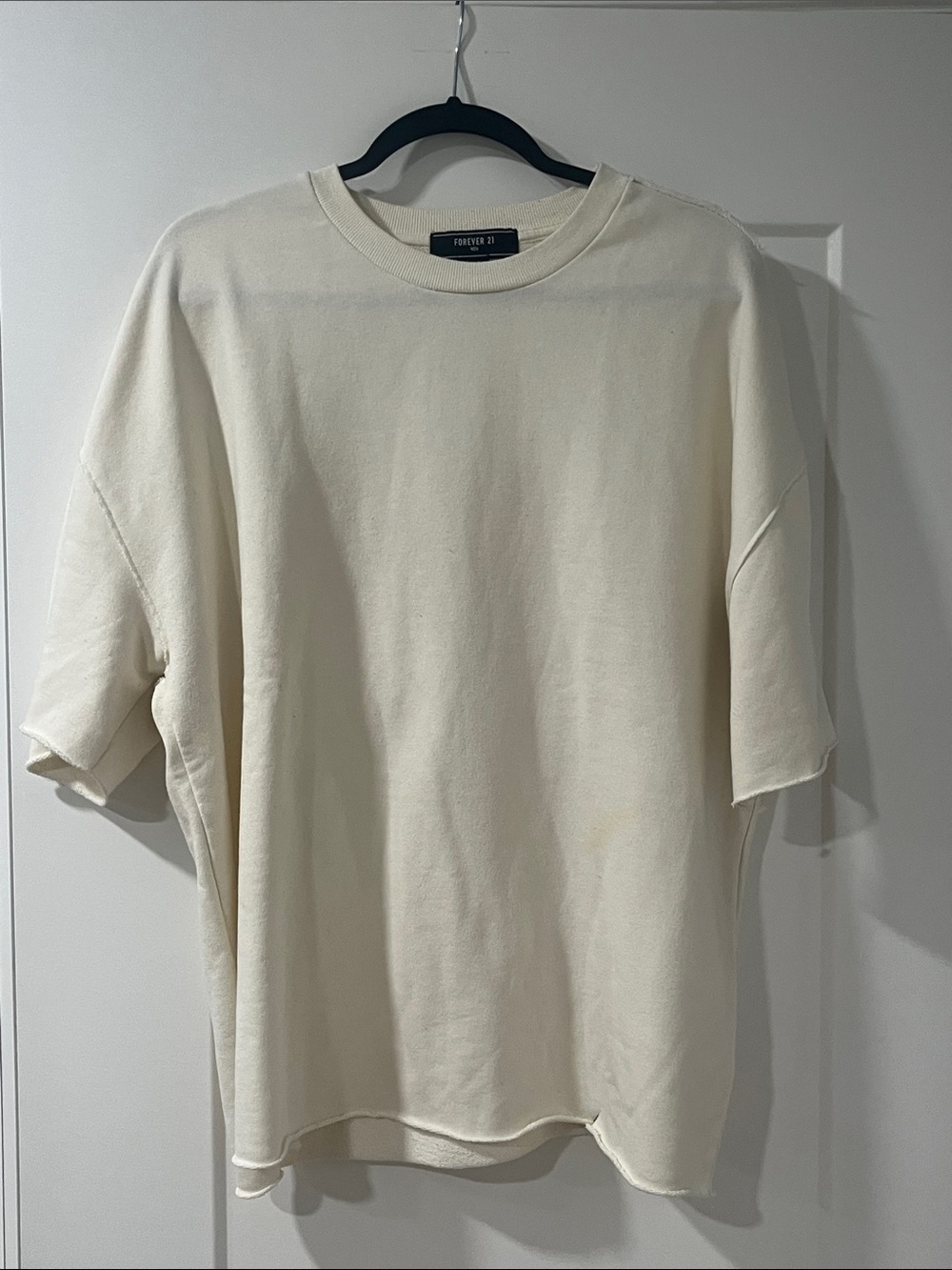Forever 21 Off-White Short-Sleeve Crewneck Tee
